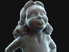 cheeky monkey sculptures bendansie blender bust character child cute detail detailed emotion emotions expression face female girl hair happy head playful resin sculpt sculpture sla smile woman zbrush 3d print model - Mito3D