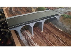 ho railway road bridge hobby 3d print model - Mito3D