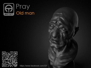 pray old man art 3d print model - Mito3D