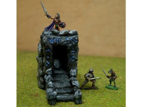 crypt entrance stretch goal stronghold boarderlands openlock buildings & structures castle dnd tiles dungeon dungeons dragons miniature miniatures rpg tabletop wargaming warhammer 3d print model - Mito3D