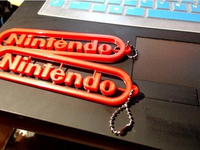 nintendo logo keychain keychains gamecube games game boy n64 nes switch retrogaming snes videogame video 3d print model - Mito3D