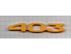logotipo da peugeot 403 a indústria automotiva 3d print model - Mito3D