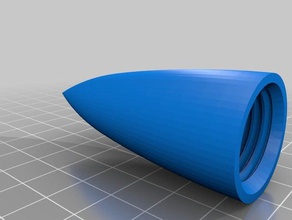 bt-50 nose cone adjustable weight parts model rocket nosecone nose cone rocket 3d print model - Mito3D