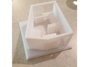 layout da sala edifícios e estruturas arquitetura a arte cama o quarto benchmark móveis casa réplica estantes 3d print model - Mito3D