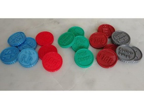 d&d ability tokens toy & game accessories dnd dungeons dragons token 3d print model - Mito3D