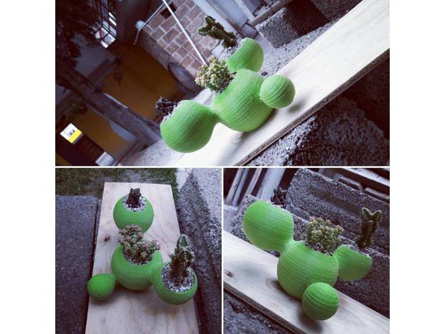 metaballs maceta decoración los cactus en 3D print model - Mito3D