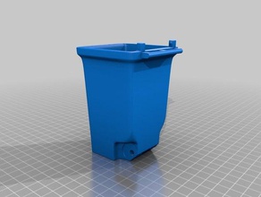 mini trash can handle 3d printing garbage prop recycle trashcan 3d print model - Mito3D