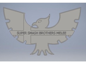 captain falcon logo de la chose les jeux vidéo super smash bros 3d print model - Mito3D