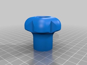 my customized smooth n' curvy star knob parts 3d print model - Mito3D