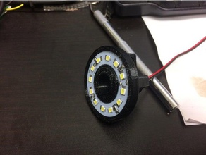 andonstar 2mp 40mm-Ringlicht adapter Werkzeugmaschinen v160 - Diffusor led Licht liteplacer ring-Licht 3d print model - Mito3D