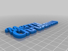 merry christmas keychains customized 3d print model - Mito3D