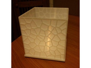 voronoi tea light shade openscad decor 3d art style tealight design mesh 3d print model - Mito3D