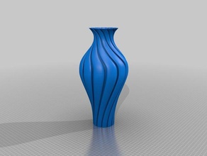 spiral vazo dekor dekorasyon tasarım çiçek organik bükülmüş burgulu modu 3d print model - Mito3D