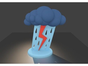 catan ladrón juegos boardgame iluminación de la lluvia los colonos tormenta tiempo 3d print model - Mito3D