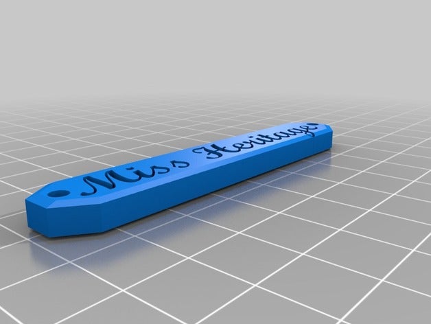 nameplate miss heritage accessories 3D print model - Mito3D
