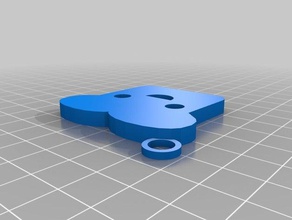 mutlu küçük tost Anahtarlık sevimli 3d baskı kawaii 3d print model - Mito3D