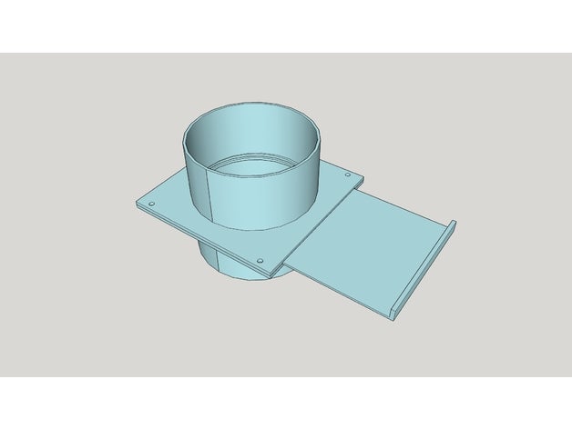 6-Zoll-blastgate Staub-collection-system Werkzeugmaschinen Anhang Sammlung Staub Schlauch system die Holzbearbeitung workshop 3D print model - Mito3D