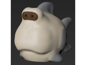 pesce grasso le creature 3d print model - Mito3D