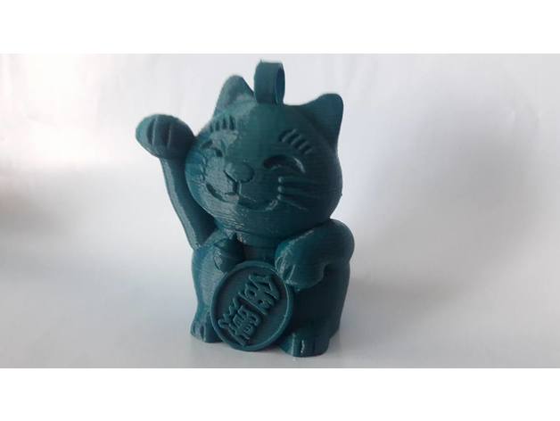 maneki neko gatto portachiavi mp selezionare mini cat i gatti keychain manekineko manekinekocat monoprice mpselectmini 3D print model - Mito3D