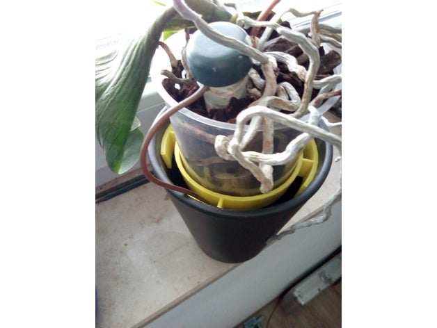 orchid hanging adapter put std plastic pot into ceramic outdoor & garden 3D print model - Mito3D