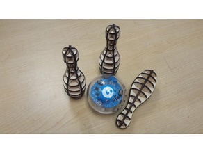 sphero ölçekli bowling pin Robotik lazer lasercut 3d print model - Mito3D