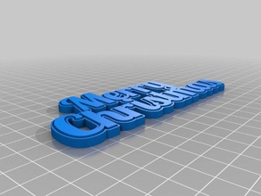 merry xmas keychains customized 3d print model - Mito3D