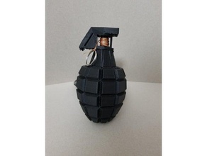toy grenade spinning top toys & games handgernade military play spinner tops 3d print model - Mito3D