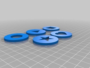 zugänglich poker-chips Spiele blind braille-Schrift poker poker-chip 3d print model - Mito3D