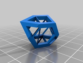 parabiaugmented hexagonal prism gem math art customized 3d print model - Mito3D