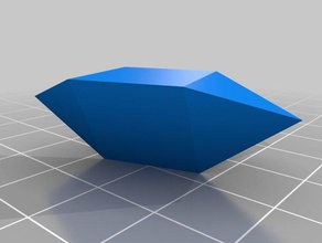 länglich dreieckigen bipyramid Juwel solide Mathe-Kunst kundengebundene 3d print model - Mito3D