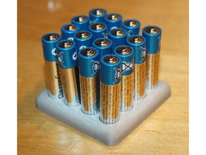 parametric aaa lr03 battery holder n20 cartridge organization whip 3d print model - Mito3D