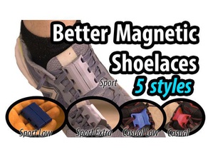 better magnetic shoelaces accessories lace laces magnet magnets shoe shoelace shoes 3d print model - Mito3D