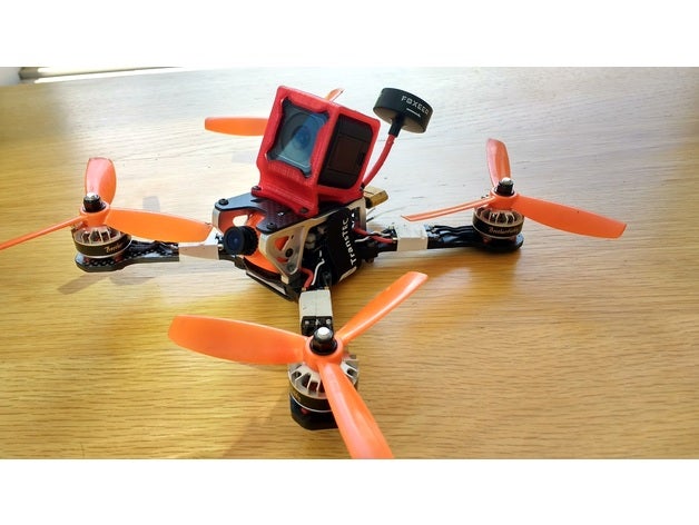 rana 218mm gopro sesión de 30 grados en el monte r c vehículos fpv la cam montaje cámara carreras 3D print model - Mito3D