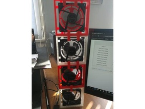 suport ventilateur 9cm bureau de 3d print model - Mito3D