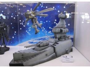 mobile suit gundam 1 100 magellan nave di classe diorama hobby gunpla spaziale torrette 3d print model - Mito3D