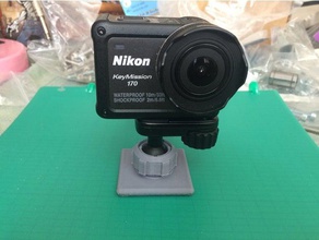 nikon keymission bola soquete de montagem câmera câmera, ação suporte 170 360 3d print model - Mito3D