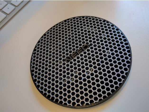 circly round honeycomb coaster kitchen & dining circle cold drink 3D print model - Mito3D