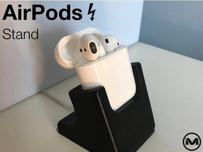 airpods stand o áudio a apple carregamento design dock earpods fones de ouvido titular música 3d print model - Mito3D