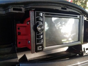 2012 nissan quest 2-din stereo brackets automotive car 3d print model - Mito3D
