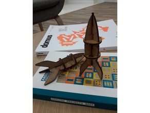 emlyon rocket kit toys & games lasercut 3d print model - Mito3D