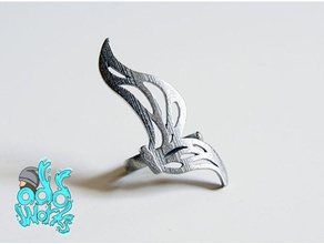papillon anneau bijoux le impair de l'anneau des œuvres 3d print model - Mito3D