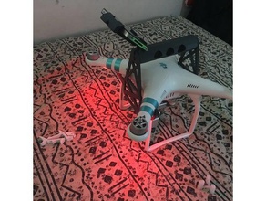 dji phantom 3 handle gopro mount v2 3d printing drone drones 3d print model - Mito3D