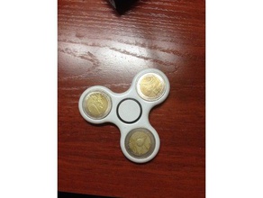 fidget spinner 6 euro coins toy & game accessories 3d print model - Mito3D