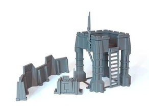 em frente posto de comando jogos miniaturas wargaming 3d print model - Mito3D