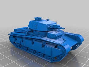 neubaufahrzeug toy & game accessories flames war tank ww2 weapons wwii 3d print model - Mito3D