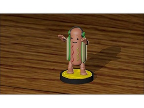 snapchat dancing hot dog art 3d print model - Mito3D