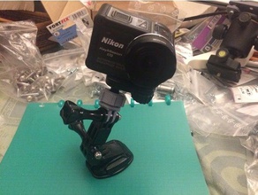 nikon keymission logement de rotule montage gopro la caméra action cam d'action support 170 360 3d print model - Mito3D