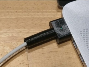 macbook magsafe cable support office 3d print model - Mito3D