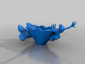 mermaid bowl Skulpturen 3d print model - Mito3D