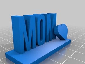 mom signs & logos 3d print model - Mito3D